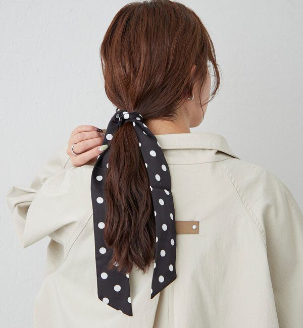  「Lara ドットスカーフ」|バンダナ・スカーフ|
