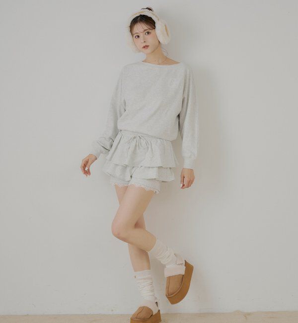  「【SALON by Chico/一部店舗限定】バックレースアップクルースウェット」|Tシャツ・カットソー|