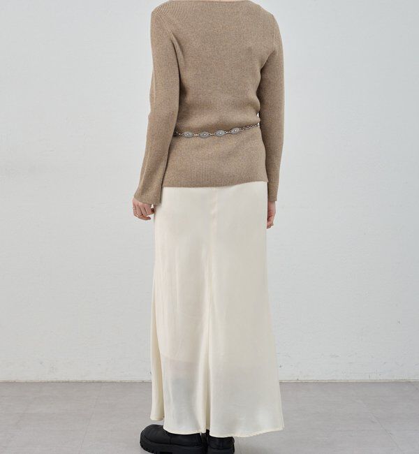  「【4色展開】アシンメトリーリブニット」|ニット・セーター|