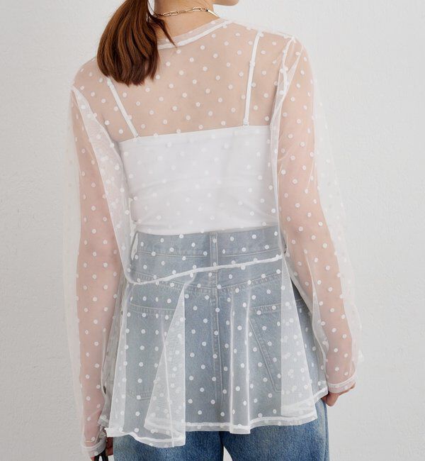  「ドットチュールブラウス」|シャツ・ブラウス|