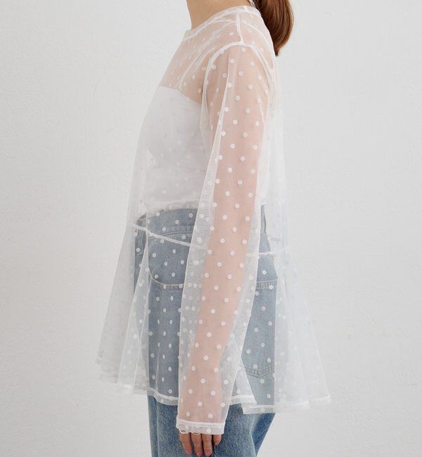  「ドットチュールブラウス」|シャツ・ブラウス|