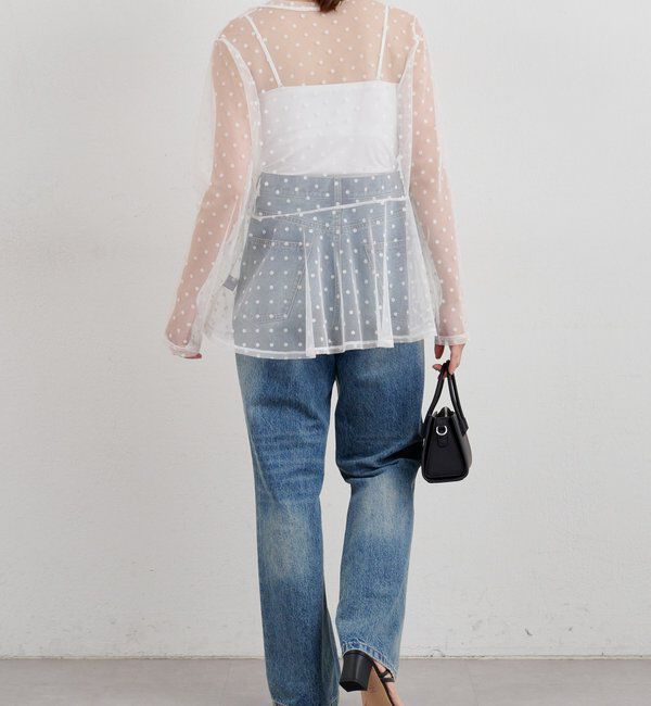  「ドットチュールブラウス」|シャツ・ブラウス|