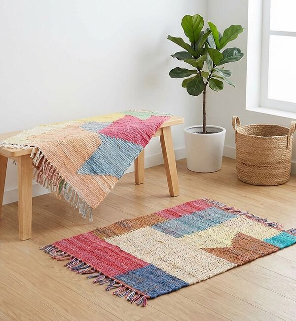 collex「【RugRu】BECKY ベッキー マット 50&times;70 インド綿 玄関マット キ」|その他|