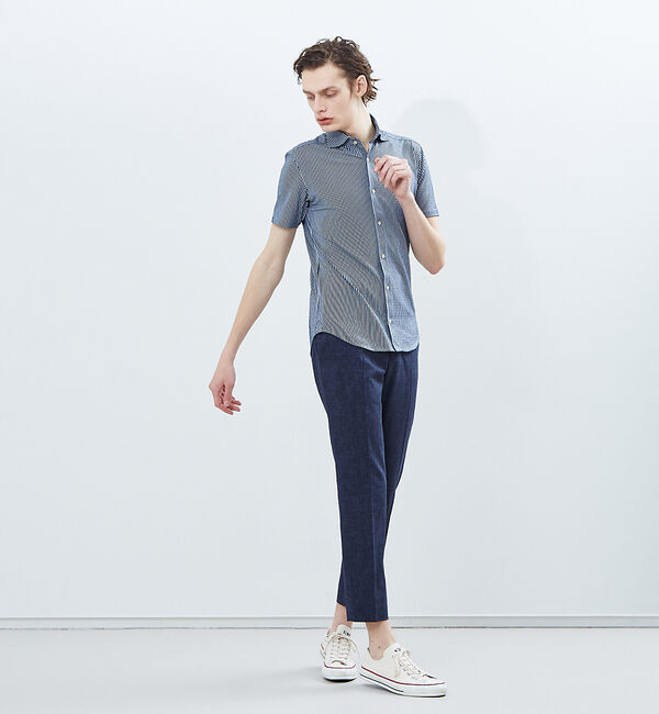 ABAHOUSE「【FLEX SHIRTS】シルキー サッカー ジャージー 半袖シャツ」|シャツ・ブラウス|