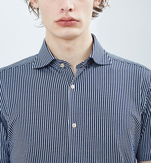 ABAHOUSE「【FLEX SHIRTS】シルキー サッカー ジャージー 半袖シャツ」|シャツ・ブラウス|