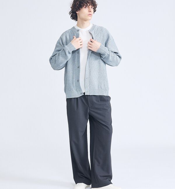 ABAHOUSE「リネンブレンド 2タック イージーワイドスラックス / ワイドパンツ【予約】」|その他|