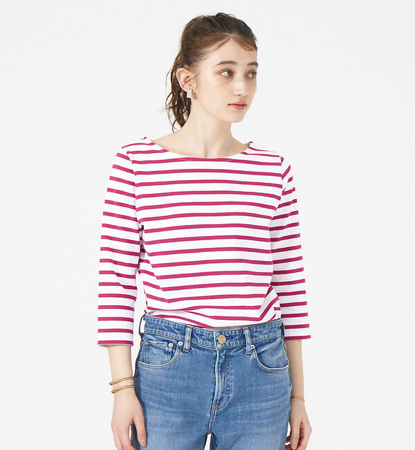 Rouge vif「【CHANTE CLAIR/シャントクレール】ボーダーロンT」|Tシャツ・カットソー|