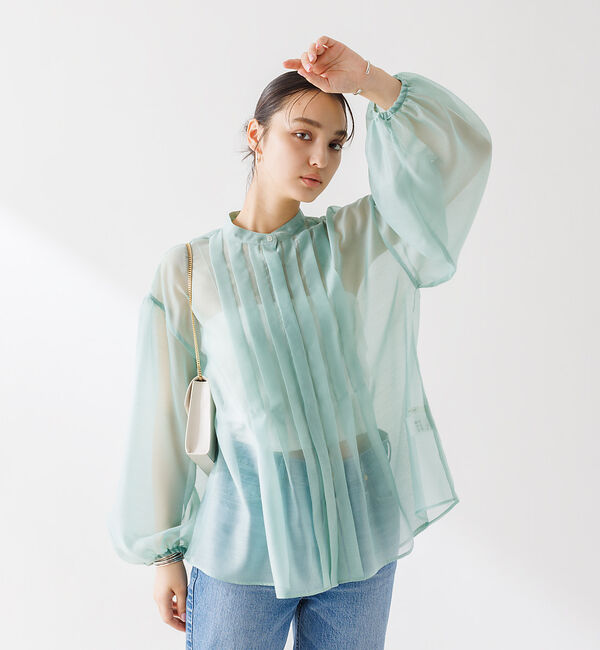 Rouge vif「シアータックフレアブラウス」|シャツ・ブラウス|