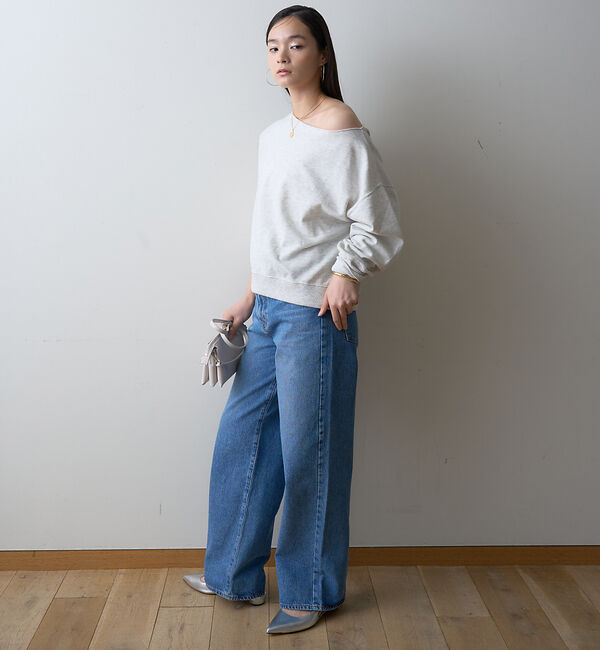 Rouge vif「【一部店舗限定】オフショルルーズスウェット」|スウェット・ジャージ|