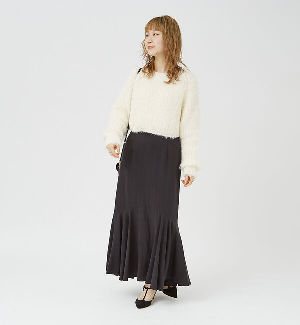 Rouge vif「【一部店舗限定】フェザーヤーンショート丈ニット」|ニット・セーター|