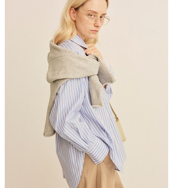 Rouge vif「コットンマルチストライプビッグシャツ」|シャツ・ブラウス|