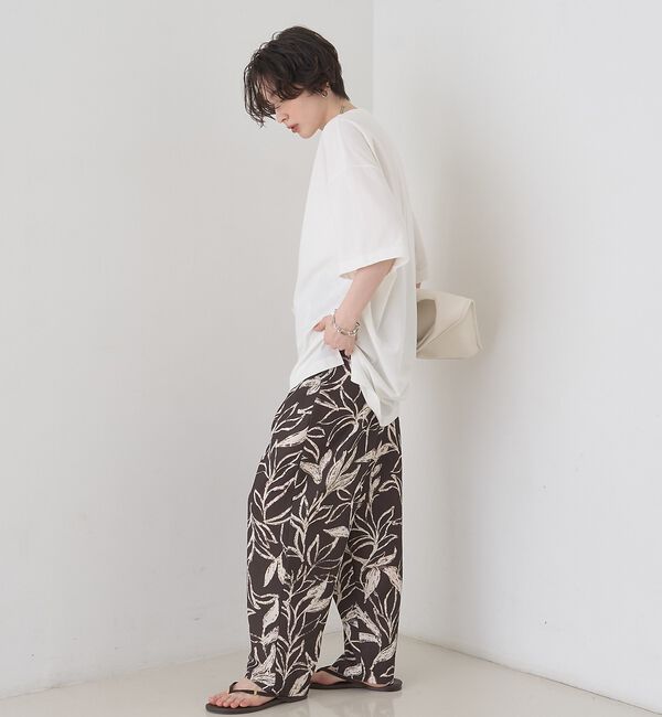 Rouge vif「コットンバックドレープTシャツ/セミロング丈【予約】」|Tシャツ・カットソー|