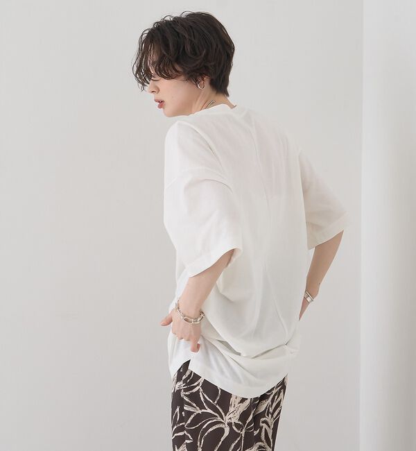 Rouge vif「コットンバックドレープTシャツ/セミロング丈【予約】」|Tシャツ・カットソー|