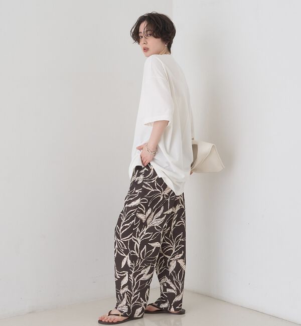 Rouge vif「コットンバックドレープTシャツ/セミロング丈【予約】」|Tシャツ・カットソー|