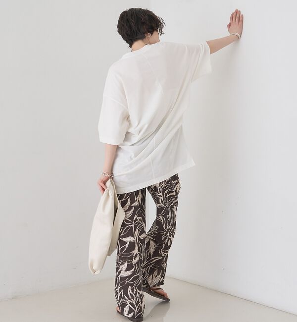 Rouge vif「コットンバックドレープTシャツ/セミロング丈【予約】」|Tシャツ・カットソー|