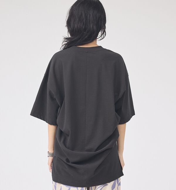 Rouge vif「コットンバックドレープTシャツ/セミロング丈【予約】」|Tシャツ・カットソー|