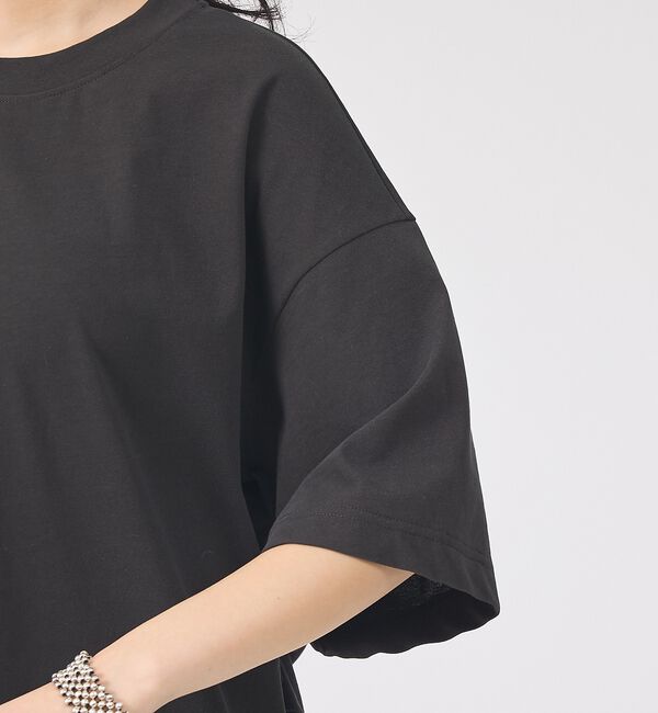 Rouge vif「コットンバックドレープTシャツ/セミロング丈【予約】」|Tシャツ・カットソー|