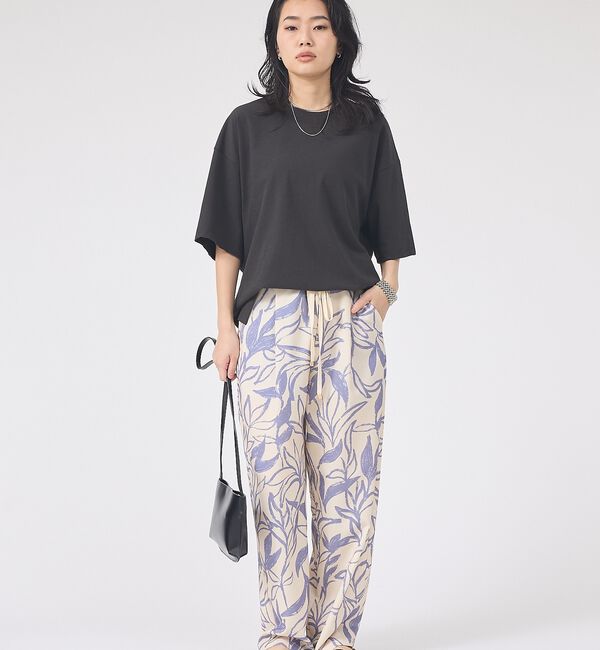 Rouge vif「コットンバックドレープTシャツ/セミロング丈【予約】」|Tシャツ・カットソー|