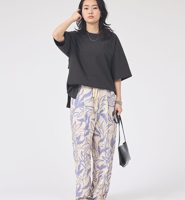 Rouge vif「コットンバックドレープTシャツ/セミロング丈【予約】」|Tシャツ・カットソー|