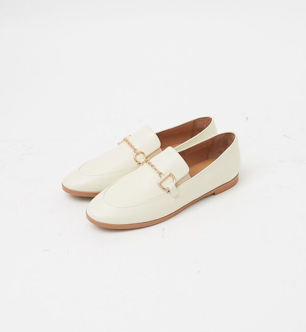 AU BANNISTER「【スノーソール】ビットスリッポン」|ローファー|アイボリー