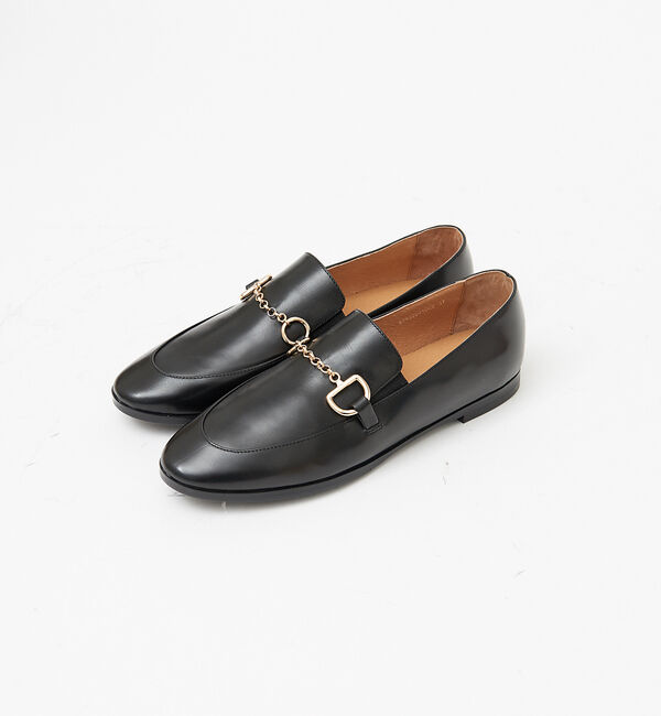 AU BANNISTER「【スノーソール】ビットスリッポン」|ローファー|ブラック