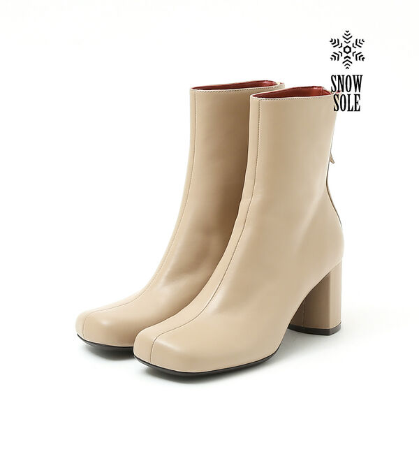 AU BANNISTER「【スノーソール】ボリュームトゥショートブーツ」|ショートブーツ|ベージュ