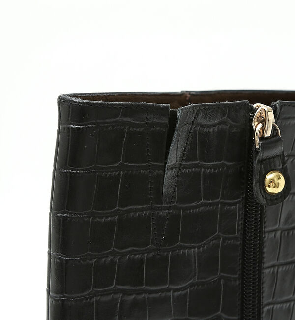 AU BANNISTER「【スノーソール】ストレートラインミドルヒールロングブーツ」|ショートブーツ|