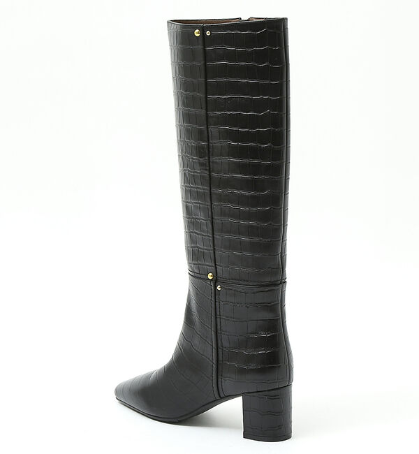 AU BANNISTER「【スノーソール】ストレートラインミドルヒールロングブーツ」|ショートブーツ|