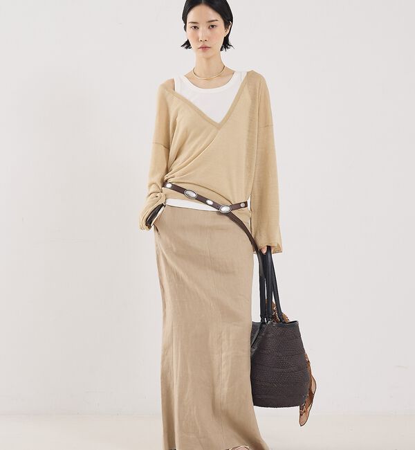 The Store by C' 「【COCUCA】リネンストレートスカート」|スカート|