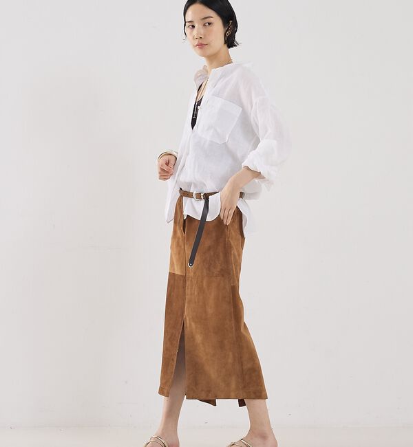 The Store by C' 「【COCUCA】スエードスリットスカート」|スカート|