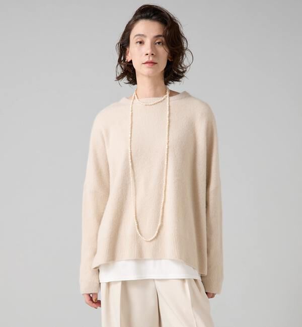 Liesse「フォックスウールワイドドルマンニット」|ニット・セーター|ライトベージュ