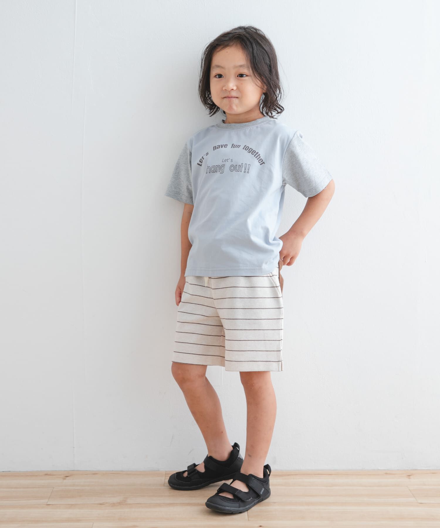 URBAN RESEARCH DOORS「『WEB/一部店舗限定サイズ』ボーダーワッフルショーツ(KIDS)」|その他|