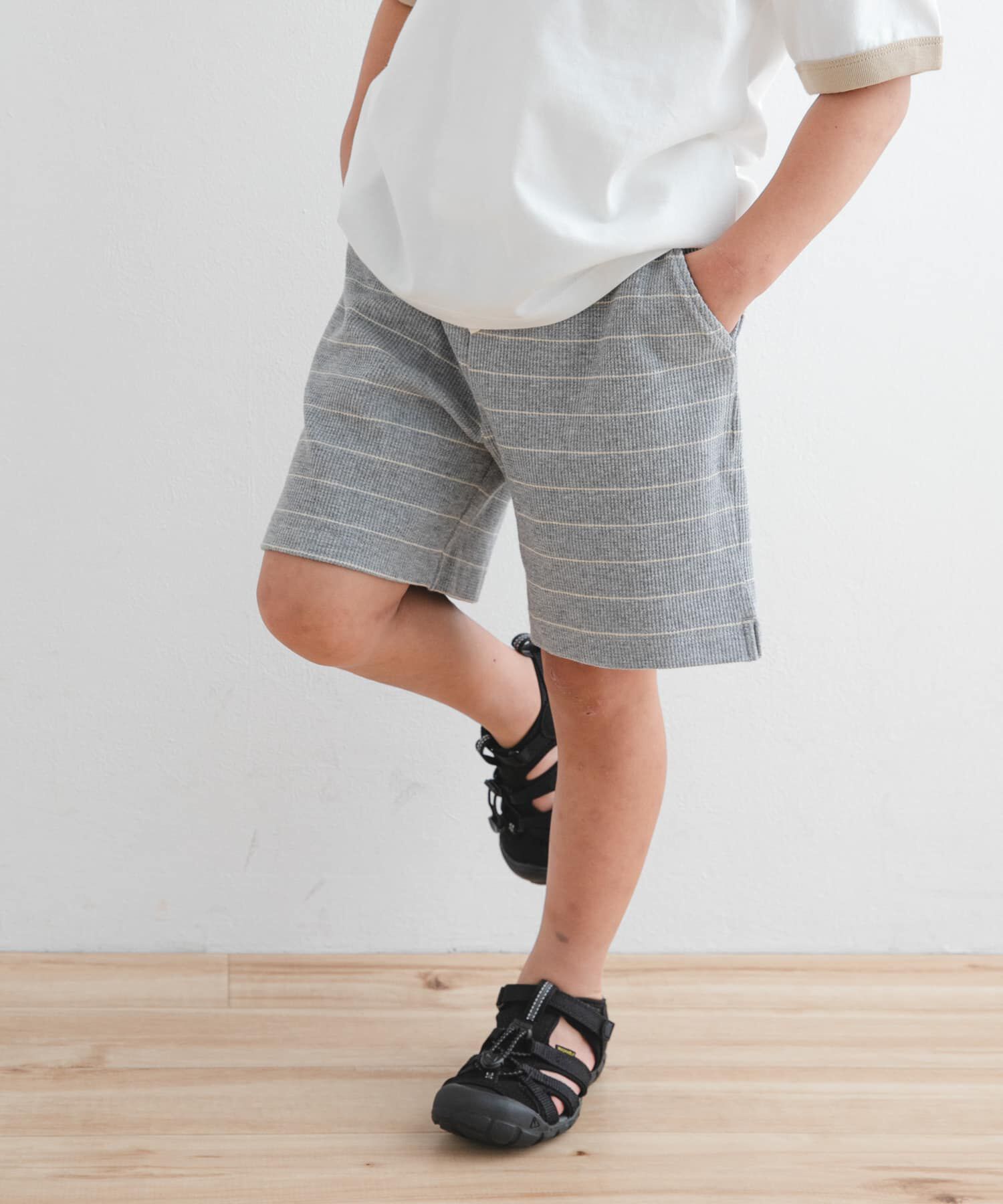 URBAN RESEARCH DOORS「『WEB/一部店舗限定サイズ』ボーダーワッフルショーツ(KIDS)」|その他|