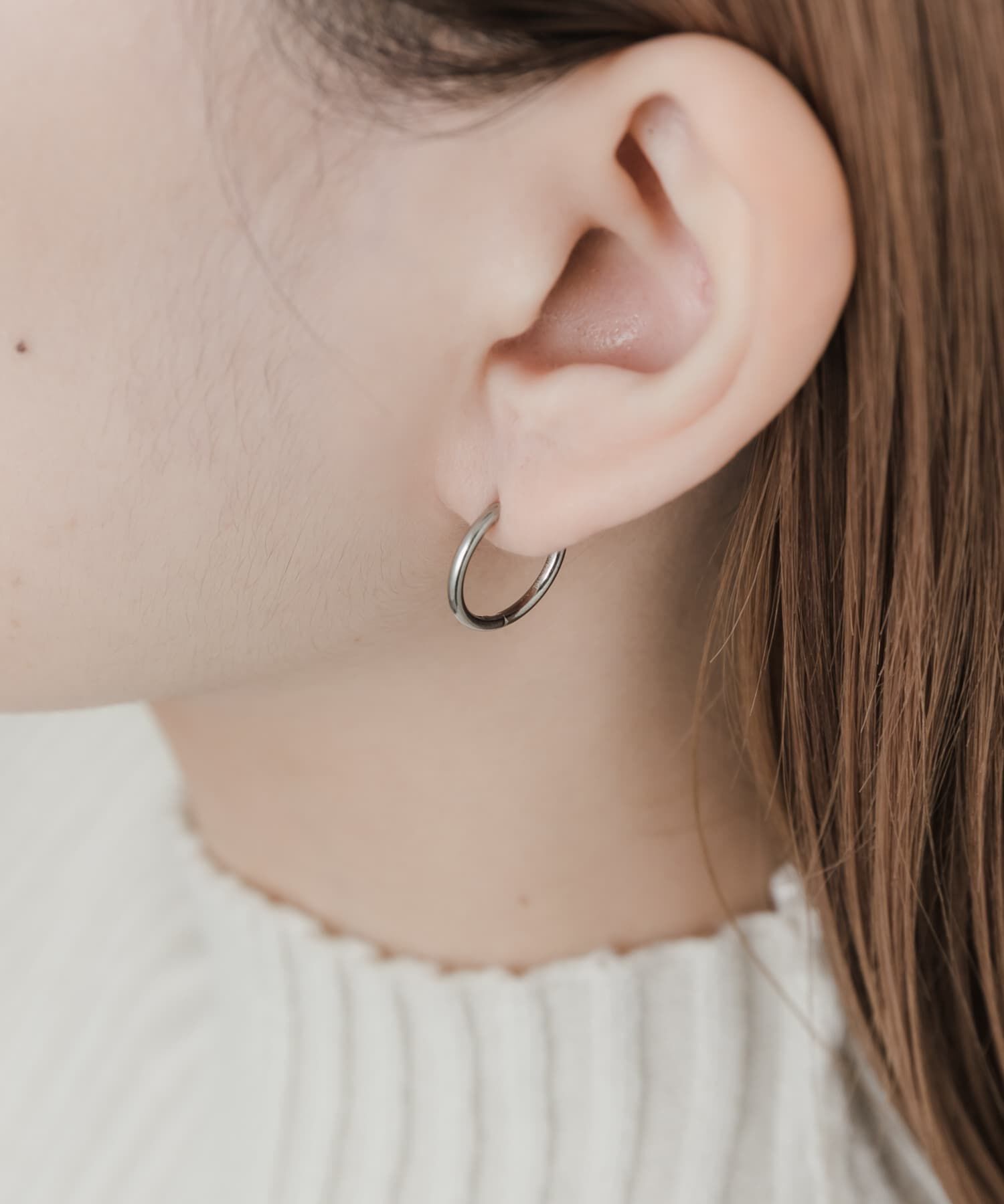 SMELLY「ステンレスミニフープピアス」|ピアス|