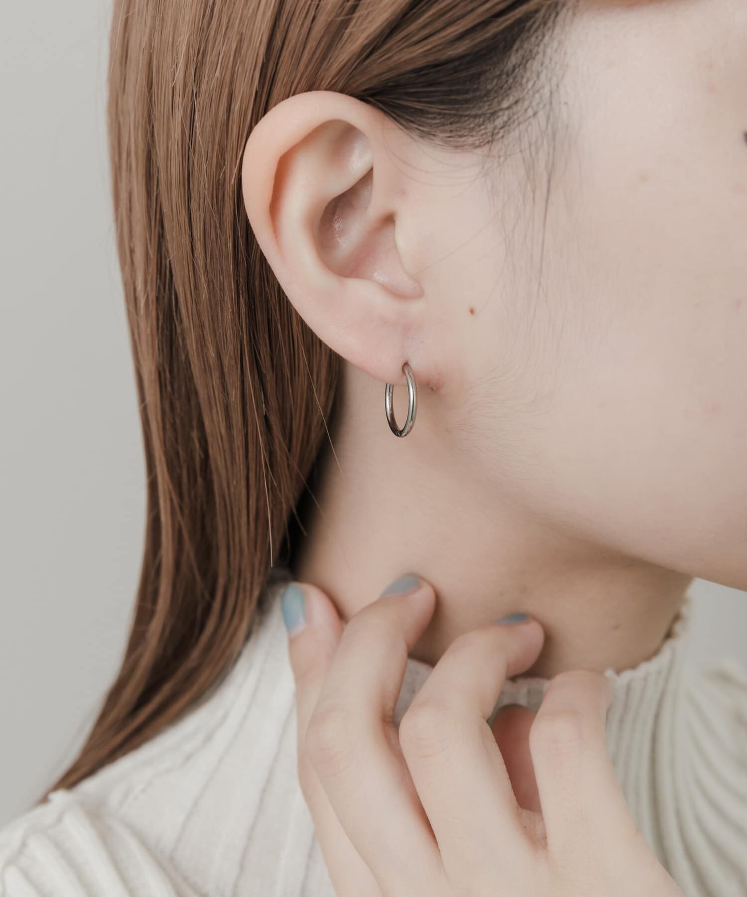 SMELLY「ステンレスミニフープピアス」|ピアス|