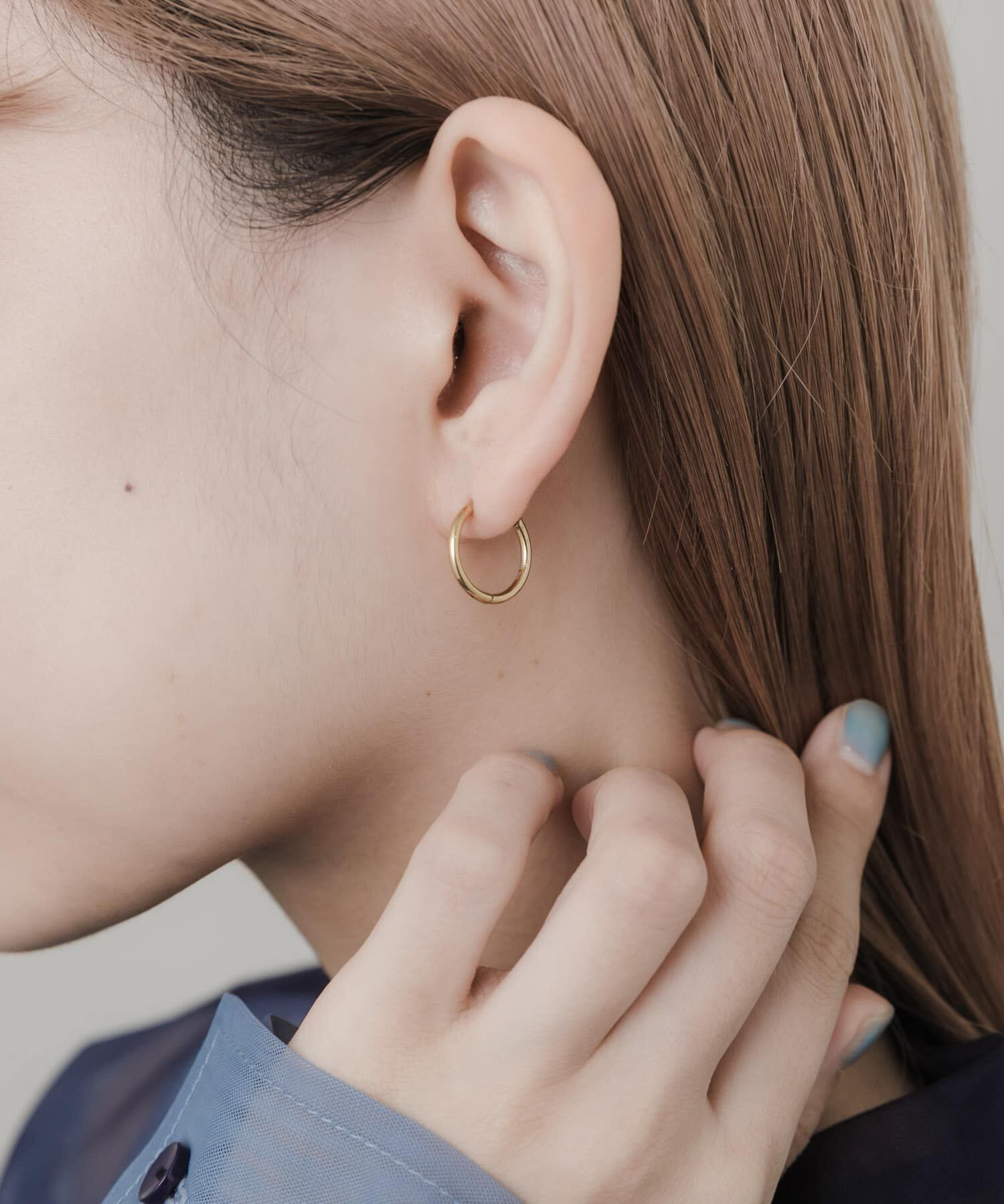 SMELLY「ステンレスミニフープピアス」|ピアス|