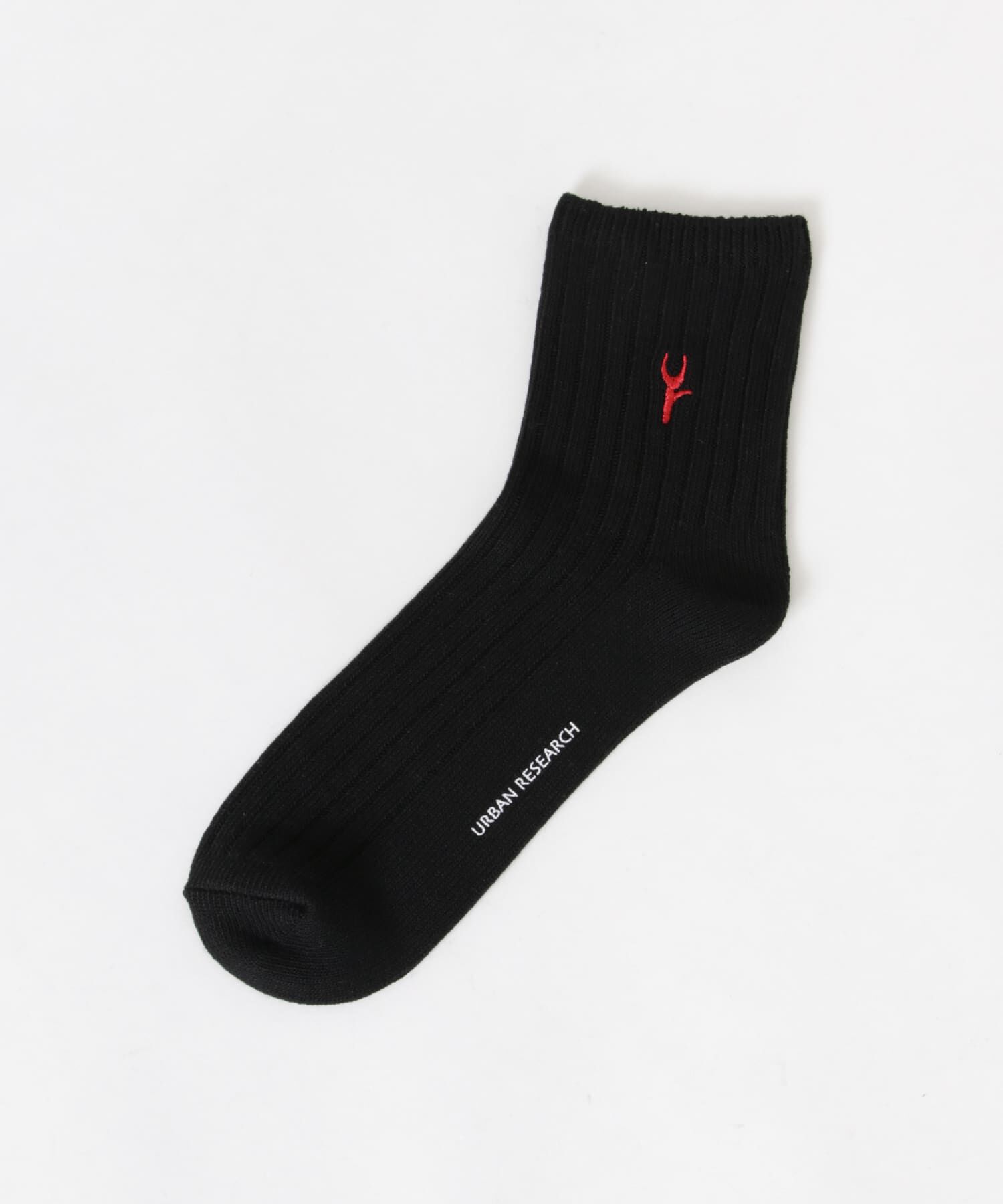 URBAN RESEARCH「『UR TECH』ワイドリブ刺しゅうソックス」|ソックス|