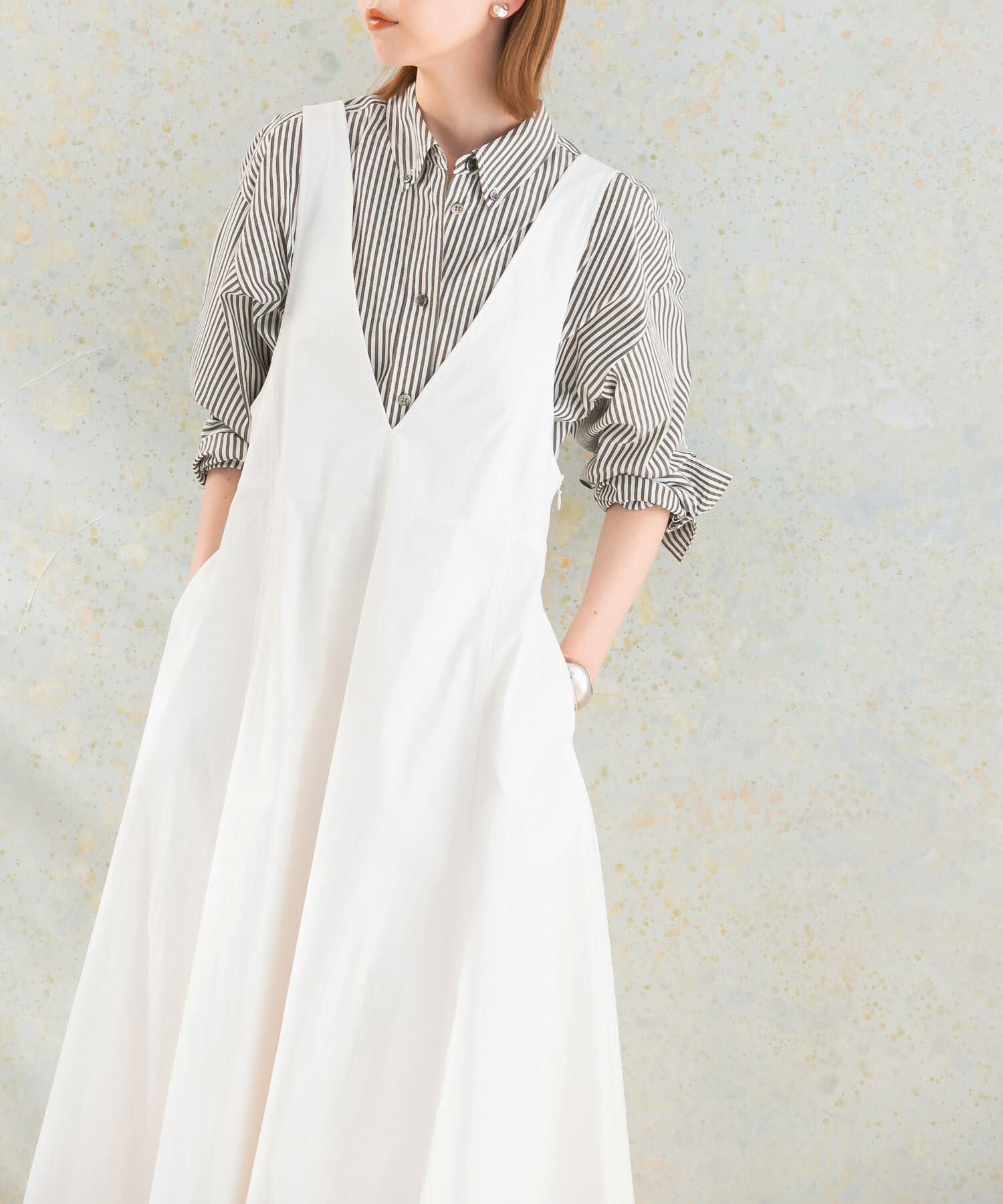 URBAN RESEARCH ROSSO「Vネックジャンパードレス」|ワンピース|