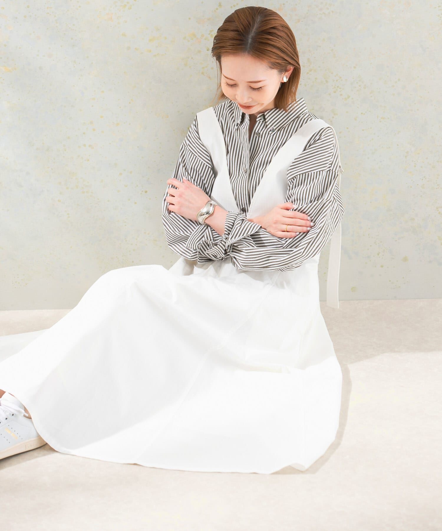 URBAN RESEARCH ROSSO「Vネックジャンパードレス」|ワンピース|