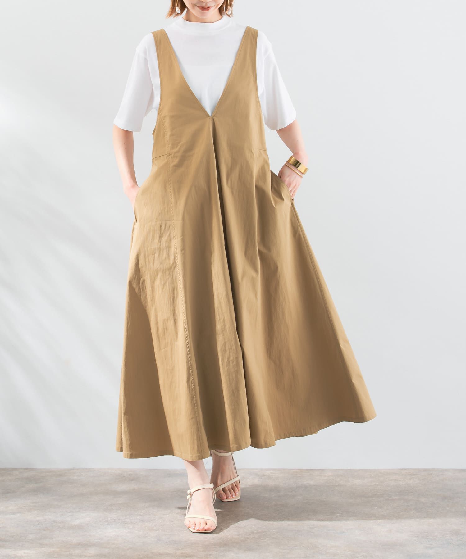 URBAN RESEARCH ROSSO「Vネックジャンパードレス」|ワンピース|