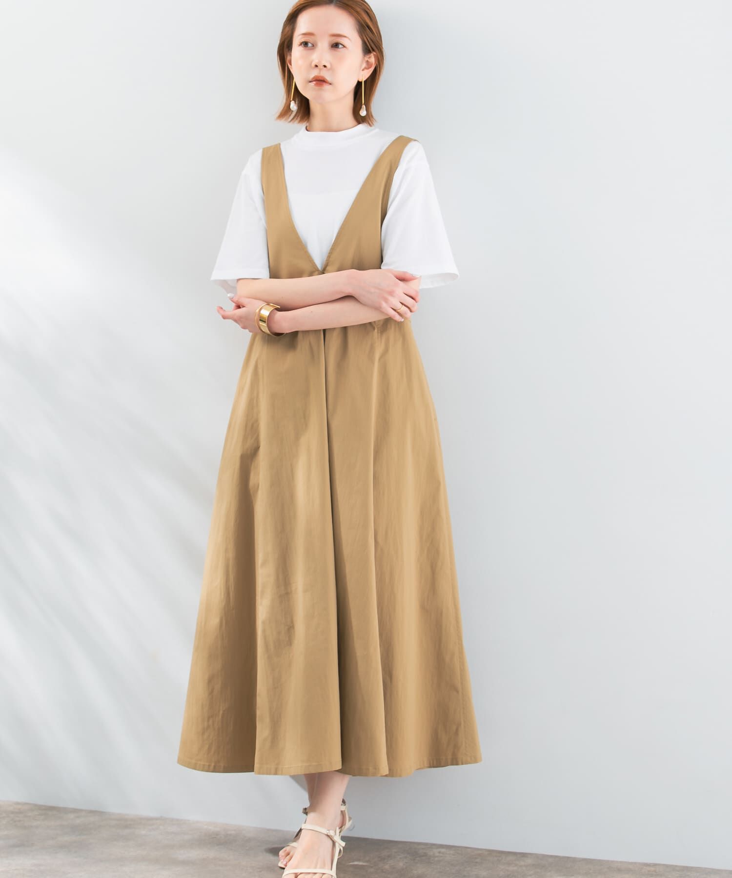 URBAN RESEARCH ROSSO「Vネックジャンパードレス」|ワンピース|