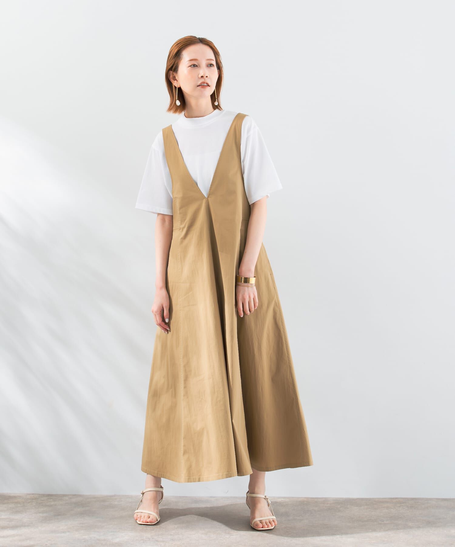 URBAN RESEARCH ROSSO「Vネックジャンパードレス」|ワンピース|