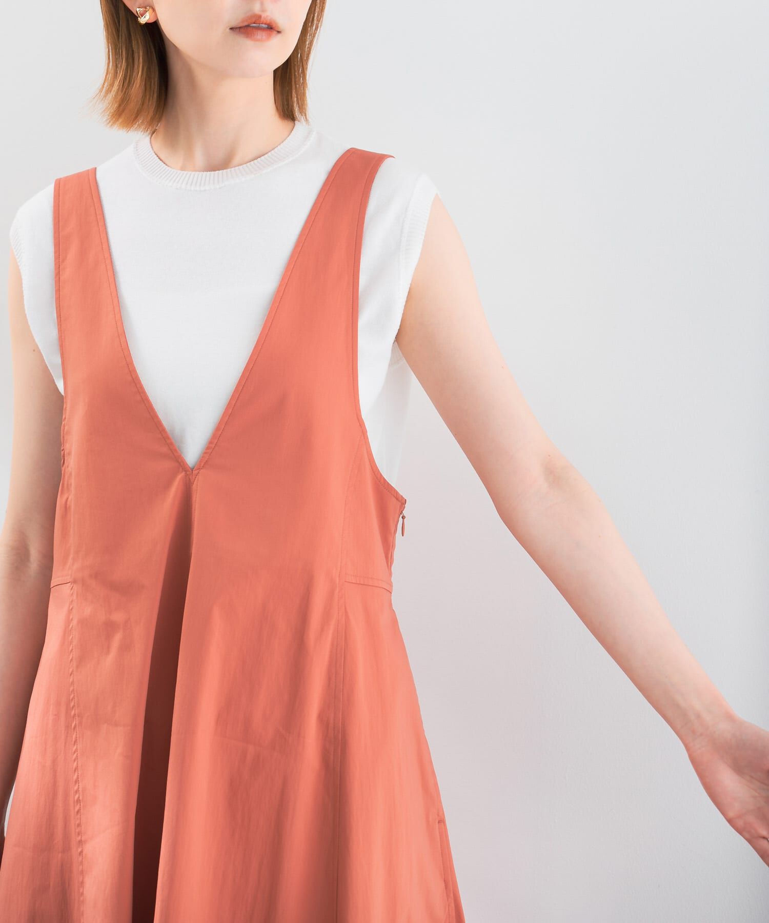 URBAN RESEARCH ROSSO「Vネックジャンパードレス」|ワンピース|