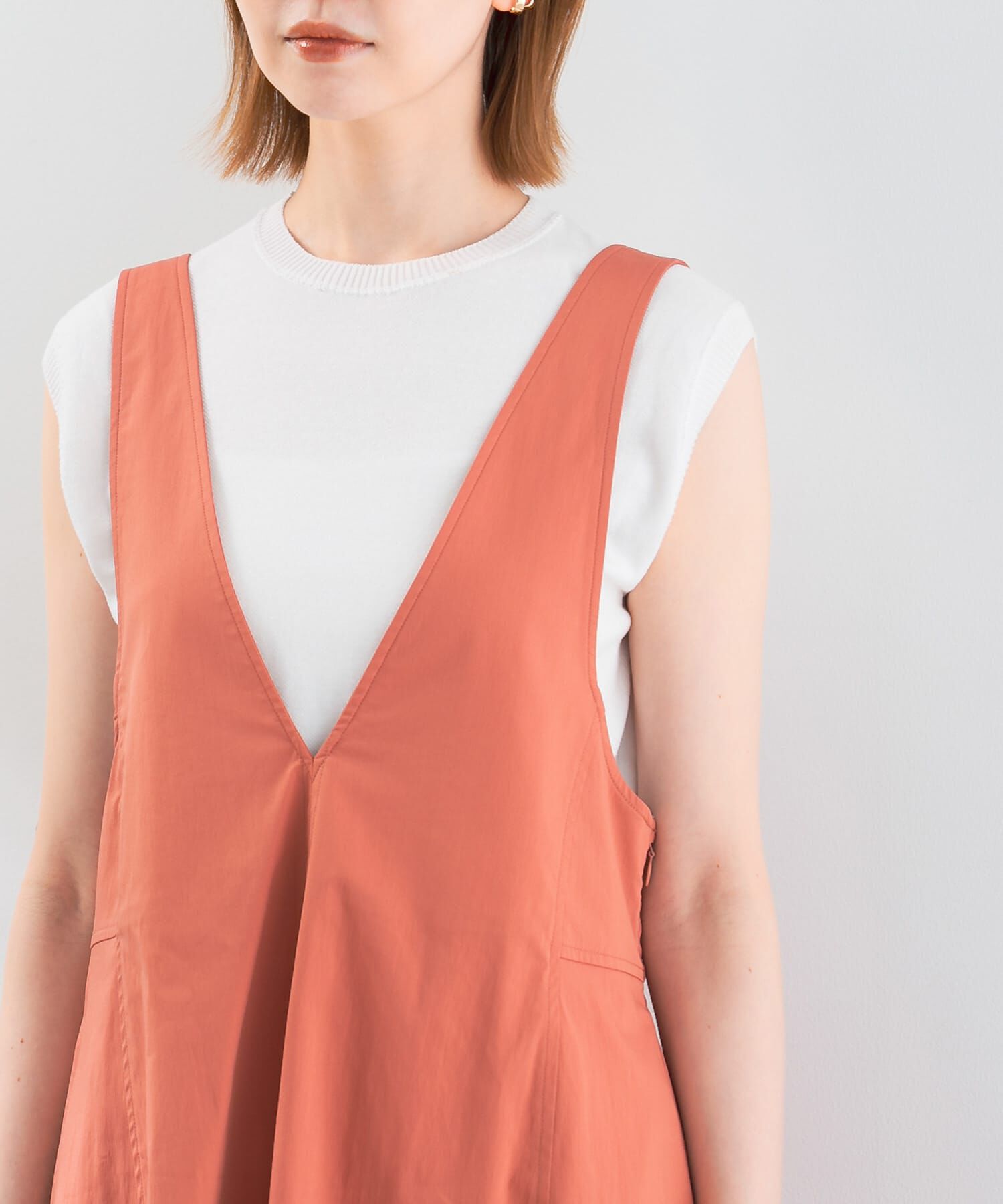 URBAN RESEARCH ROSSO「Vネックジャンパードレス」|ワンピース|