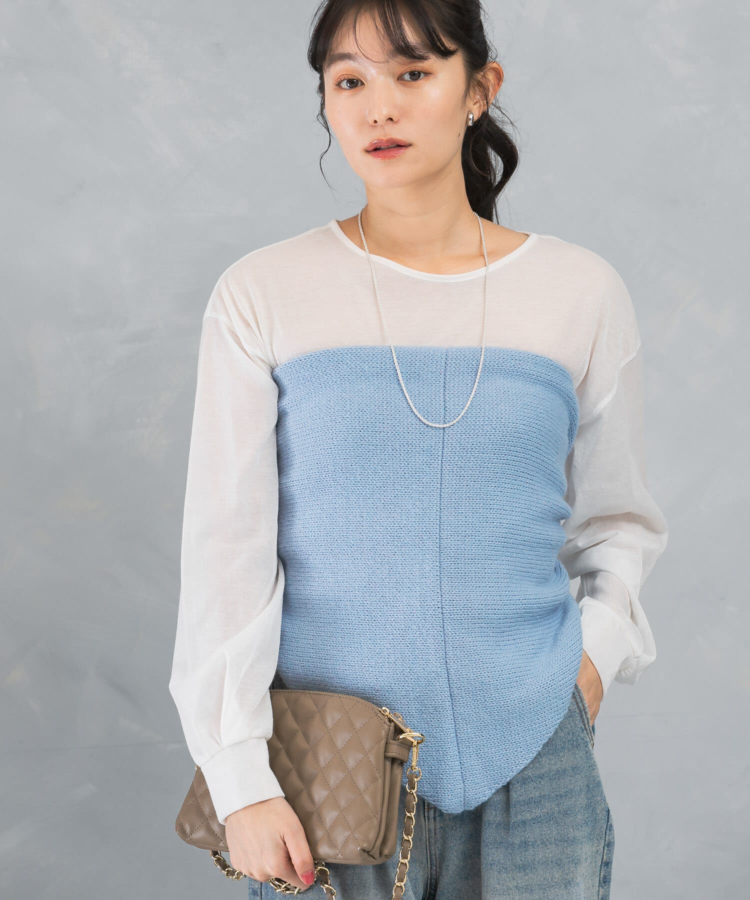 URBAN RESEARCH ROSSO「シアークルーネックロングTシャツ」|Tシャツ・カットソー|