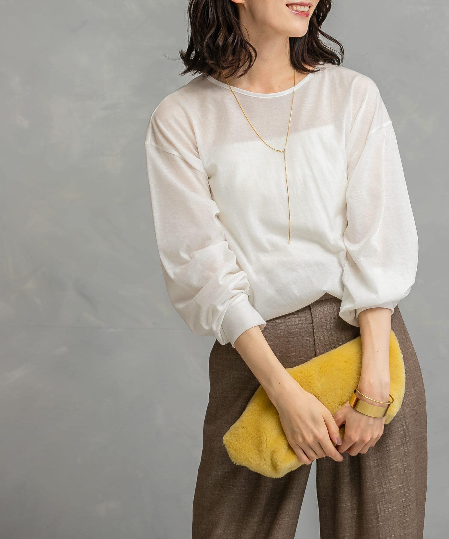 URBAN RESEARCH ROSSO「シアークルーネックロングTシャツ」|Tシャツ・カットソー|