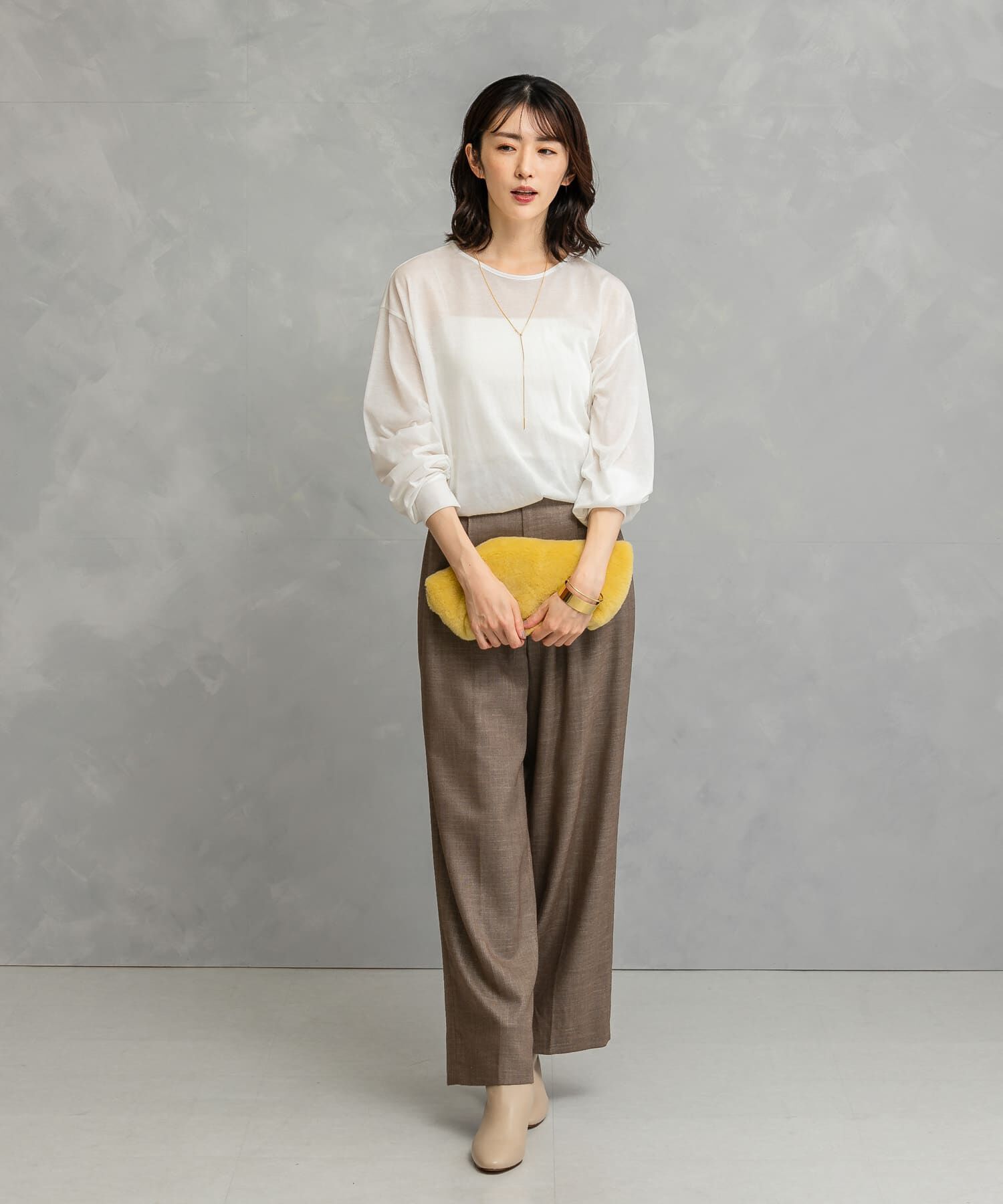 URBAN RESEARCH ROSSO「シアークルーネックロングTシャツ」|Tシャツ・カットソー|