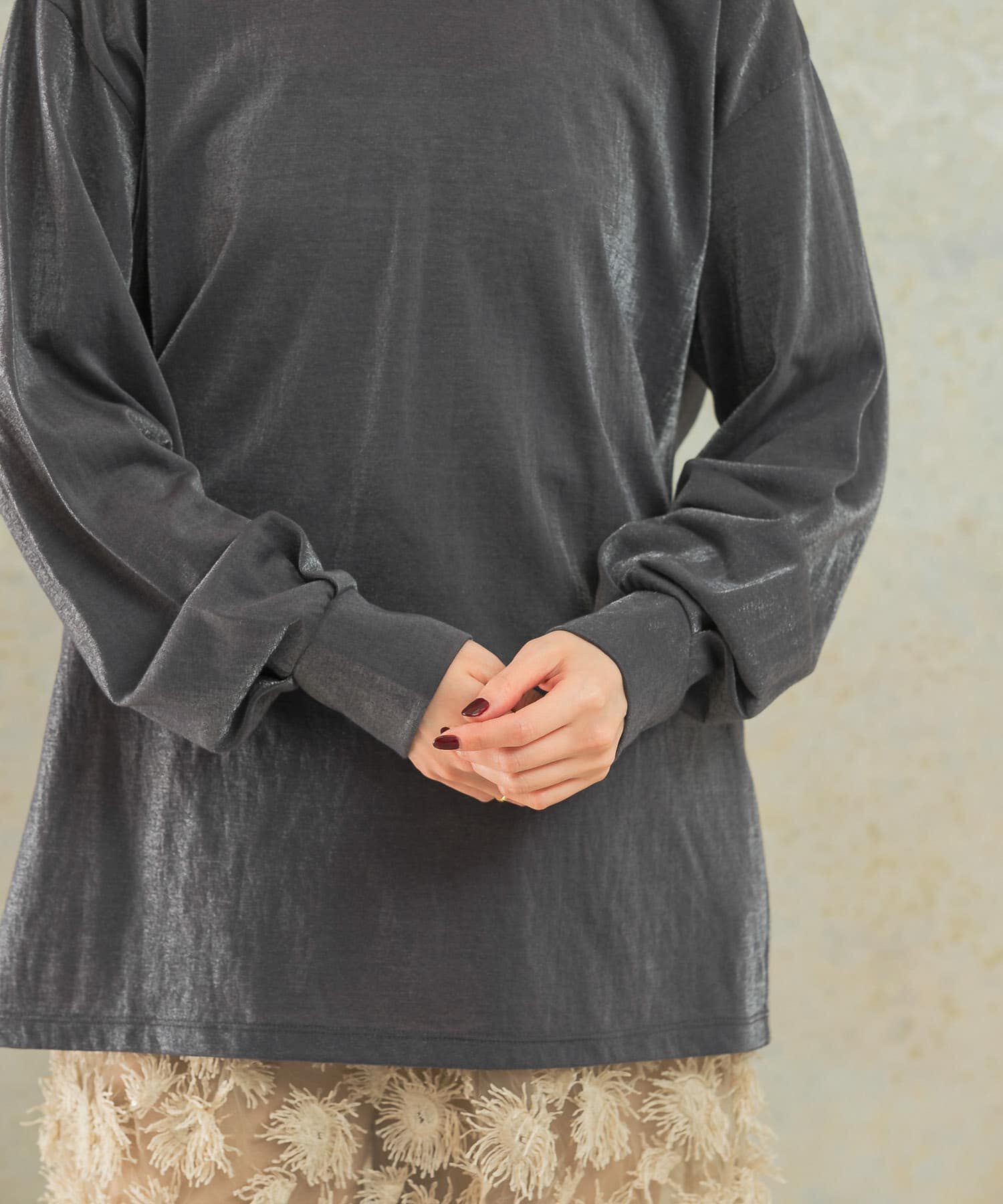 URBAN RESEARCH ROSSO「シアークルーネックロングTシャツ」|Tシャツ・カットソー|