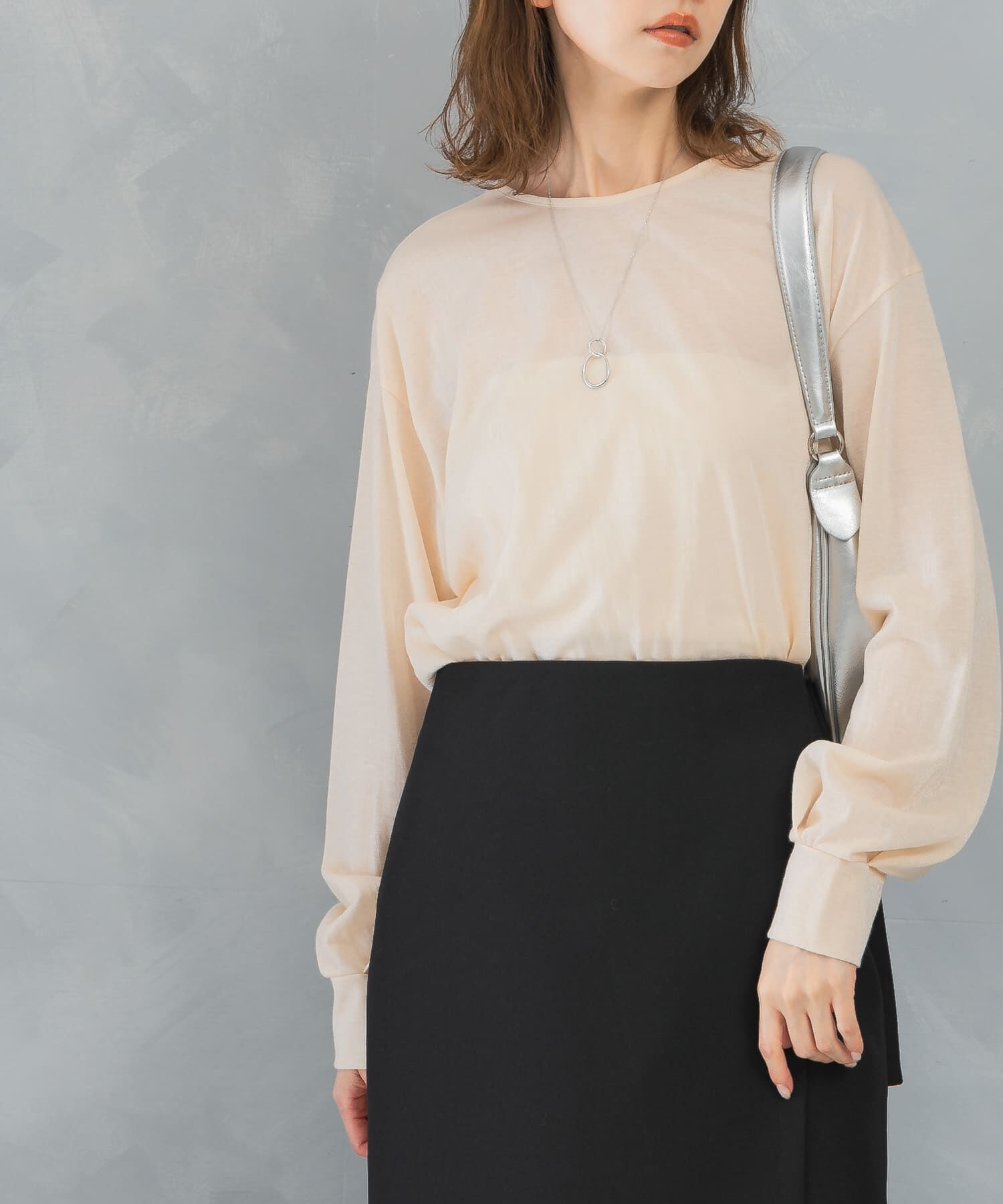 URBAN RESEARCH ROSSO「シアークルーネックロングTシャツ」|Tシャツ・カットソー|