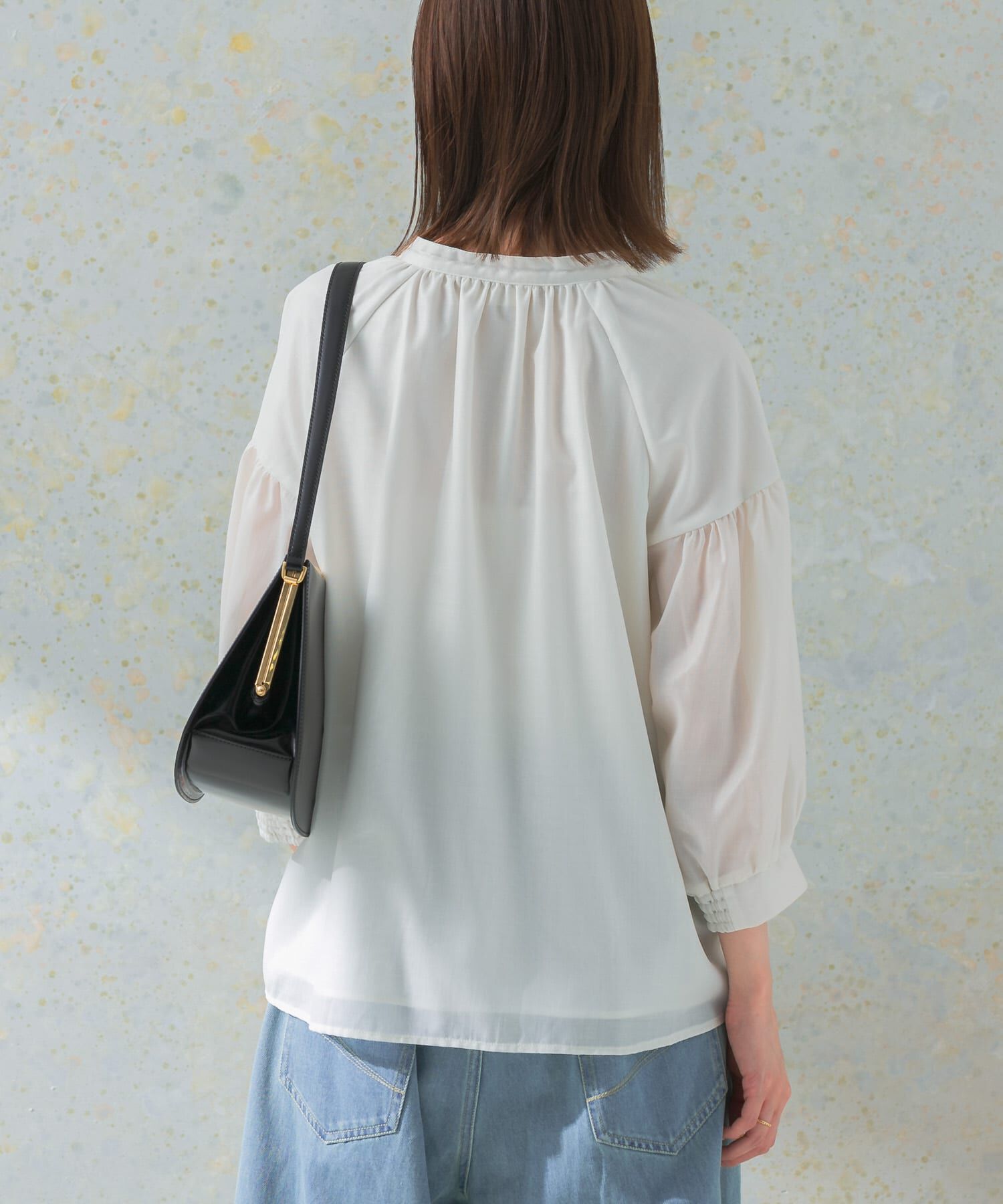 URBAN RESEARCH ROSSO「チンツシアーギャザーブラウス」|シャツ・ブラウス|